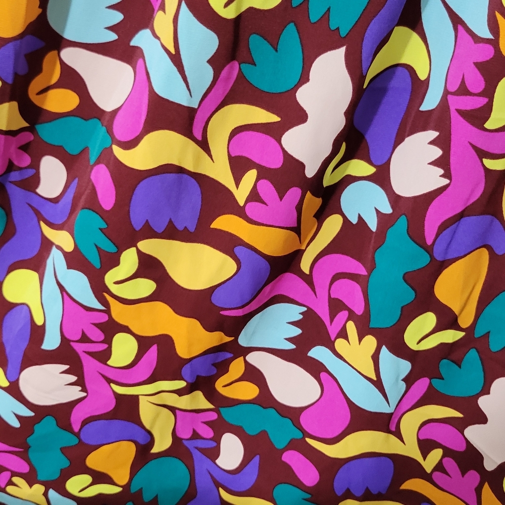 Vibrant Square Neck Balloon Sleeve Dress Plus Size 3x - Picture 3 of 6